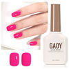 Picture of GAOY Hot Pink Gel Nail Polish, 16ml Soak Off UV Light Cure Gel Polish for Nail Art DIY Manicure at Home, Color 1527