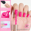 Picture of GAOY Hot Pink Gel Nail Polish, 16ml Soak Off UV Light Cure Gel Polish for Nail Art DIY Manicure at Home, Color 1527