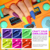 Picture of MEFA Neon Gel Nail Polish Set 6 Colors, Summer Bright Tones Neon Green Lime Yellow Hot Pink Navy Blue Dark Purple Orange Vibrant Soak Off Nail Art Design Manicure DIY at Home Salon Gifts for Women Girls