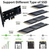 Picture of ACTIMED NVMe PCIe Adapter M.2 SSD to PCI-e/Powerful Heat Sink Dissipation/PCIE X1 Interface Compatible with PCI-e Slots X1, X4, X8, X16 / for M-Key M.2 SSD / 2230 2242 2260 2280 / Toolkit Included