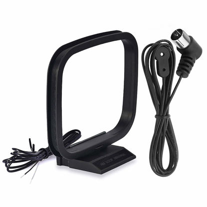 Picture of Bingfu 75 Ohm FM Antenna FM Antenna and AM Loop Antenna for Pioneer Onkyo Yamaha Marantz Indoor HD Radio FM Radio Bluetooth Home Stereo Receiver AV Audio Video Home Theater Receiver Power