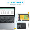 Picture of iClever Bluetooth Number Pad, Multi-Devices Wireless Number Pad, USB-C Rechargeable, External 34-Keys Numpad for Data Entry, Compatible for Laptop, Mac, iMac, Notebook, PC Desktop