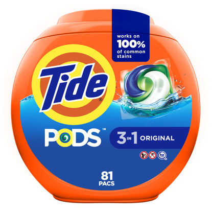 Picture of Tide PODS Laundry Detergent Soap PODS, High Efficiency (HE), Original Scent, 81 Count