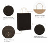 Picture of BagDream Kraft Paper Bags 8x4.25x10.5 Inches 100Pcs Gift Bags Party Bags Shopping Bags Kraft Bags Retail Bags Black Paper Gift Bags with Handles Bulk