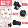 Picture of 6 Pcs Daisy Flower Air Vent Clip Air Conditioning Outlet Clip Car Air Freshener Clip Charm Car Inter Decor Accessories (Black, Pink, White,3 cm, 3.3 cm)