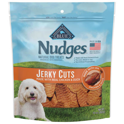 Picture of Blue Buffalo Nudges Jerky Cuts Natural Dog Treats, Duck, 10oz Bag