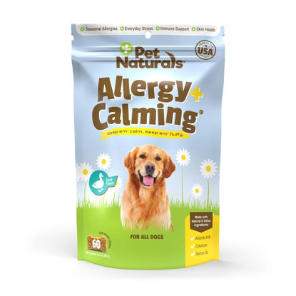 Picture of Pet Naturals Allergy Plus Calming Supplement for Dogs, Soft Chew - Support for Seasonal Allergies, Paw Licking, Itchy Skin, Everyday Stress, Skin Health & Immune Health