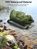 Picture of HEETA Waterproof Dry Bag for Women Men, Roll Top Lightweight Dry Storage Bag Backpack with Phone Case for Travel, Swimming, Boating, Kayaking, Camping and Beach, Transparent Pitch Green 40L
