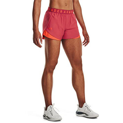 Picture of Under Armour Women's Standard Play Up 3.0 Shorts, (638) Chakra / / After Burn, X-Small
