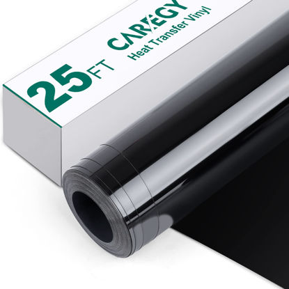 Picture of CAREGY HTV 12" x 25ft Roll - Iron On Heat Transfer Vinyl (Black)