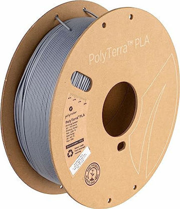 Picture of Polymaker Matte PLA Filament 1.75mm Gray, 1.75 PLA 3D Printer Filament 1kg - PolyTerra 1.75 PLA Filament Matte Grey 3D Printing Filament (1 Tree Planted)