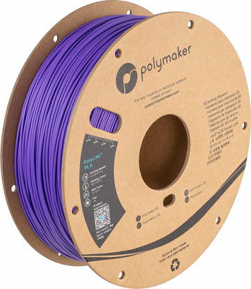 Picture of Polymaker PLA Filament 1.75mm, Purple PLA 3D Printer Filament 1.75 1kg - PolyLite 1.75 PLA Filament Purple 3D Printing Filament, Dimensional Accuracy +/- 0.03mm, Compatible with Most 3D Printers