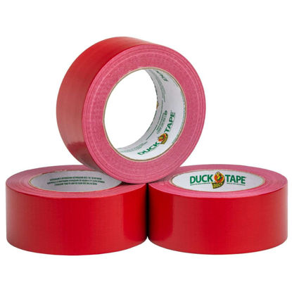Picture of Duck 242911 Color Duct Tape Project Pack, 3-Roll, 1.88 Inches x 30 Yards, 90 Yards Total, Red, 3-Rolls