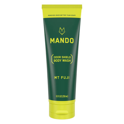 Picture of Mando Odor Shield Body Wash - 24 Hour Odor Control - Removes Odor Better than Soap - SLS Free, Paraben Free, Skin Safe - 8.5 Ounce (Mt Fuji)