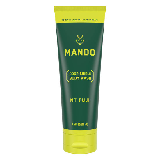 Picture of Mando Odor Shield Body Wash - 24 Hour Odor Control - Removes Odor Better than Soap - SLS Free, Paraben Free, Skin Safe - 8.5 Ounce (Mt Fuji)