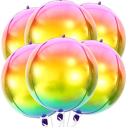 KatchOn, Multicolor Disco Ball Balloons - Big 22 Inch, Pack of 6, 4D  Sphere Disco Balloons for Disco Party Decorations, Bachelorette Party  Decorations