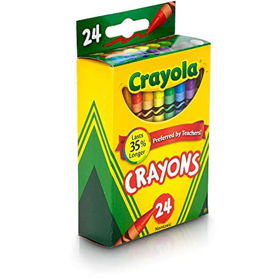 GetUSCart 24 Pack Crayons, Classic Colors, Crayons For Kids, School Crayons, Assorted Colors