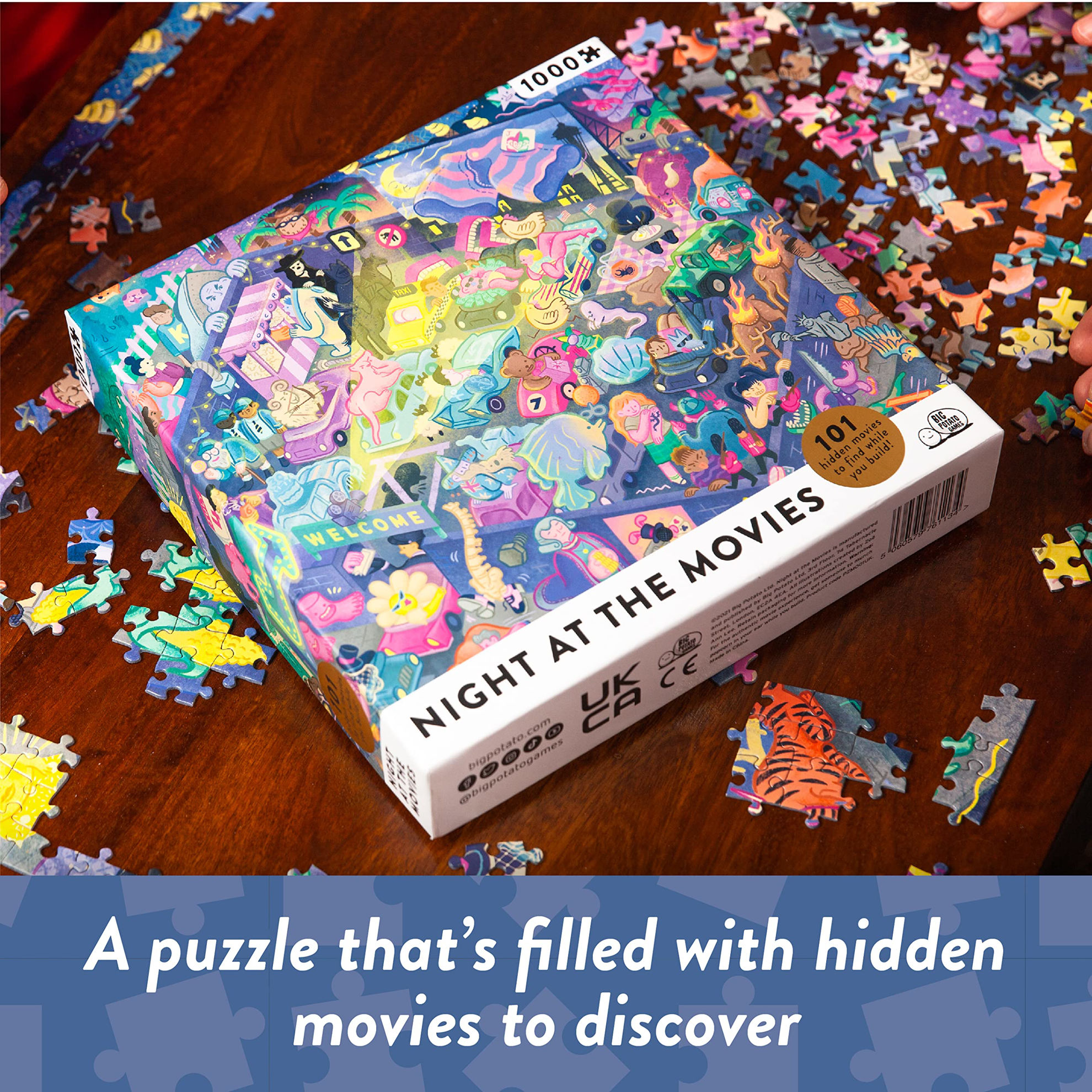GetUSCart- Night at The Movies: Movie Jigsaw Puzzle for Adults (1000 ...