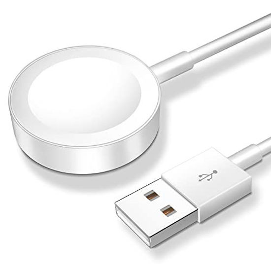 Picture of 𝟮𝟬𝟮𝟯 𝐔𝐩𝐠𝐫𝐚𝐝𝐞𝐝 for Apple Watch Charger Magnetic Fast Charging Cable [Portable] Magnetic Wireless Charging Compatible with iWatch Series Ultra/8/7/6/SE/SE2/5/4/3/2/1-[3.3FT] White