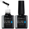 Picture of Gelike EC 2Pcs Nail Glue Gel 6 in 1 for Acrylic Nails Long Lasting, Curing Needed UV Extension Glue for False Nail Tips and Press on Nails, Nail Repair Treatment