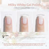 Picture of GAOY Milky White Gel Nail Polish, 16ml Nude Color 1482 Soak Off UV Light Cure Gel Polish for Nail Art DIY Manicure at Home