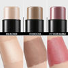 Picture of FOCALLURE 3 Pcs Cream Contour Sticks,Shades with Highlighter & Bronzer & Blush,Non-greasy and Water-resistant Face Contouring Pen,Easy to Sculpt the Face and Create a Lightweight Finishing Makeup,LIGHT-MEDIUM