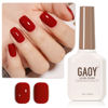 Picture of GAOY Ruby Red Gel Nail Polish, 16ml Soak Off UV Light Cure Gel Polish for Nail Art DIY Manicure at Home, Color 1154