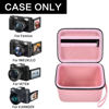 Picture of Vlogging Camera Case Compatible with Femivo/for IWEUKJLO/for VETEK/for OIEXI 4K 48MP Digital Cameras for Youtube. Vlog Camera Carrying Storage for Lens, Cable and Other Accessories (Pink)