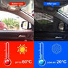 Picture of 2pcs Car Front Window Sunshade, Breathable Mesh Car Window Screen Streched up to 40", for Car Night Camping, Privacy Shade