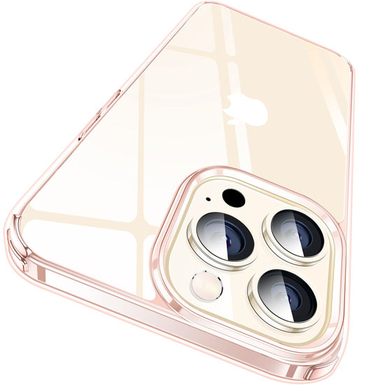 GetUSCart CASEKOO Rose Gold for iPhone 14 Pro Case Match iPhone Color Reliable Drop Protection Protective Shockproof Cover for Women Men Slim Transparent iPhone 14 Pro Phone Case