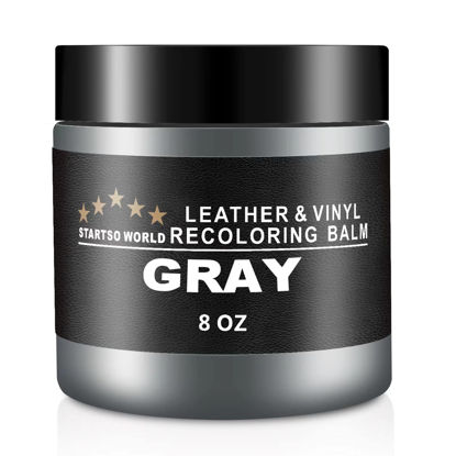 Picture of STARTSO WORLD Leather-Recoloring-Balm-Repair-Cream-Kit for Restoration Gray Couches, Sofa, Furniture Color Dye Restorer - 8OZ