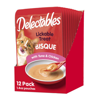 Picture of Delectables Bisque Lickable Wet Cat Treats - Tuna & Chicken, 1.4 oz (Pack of 12)