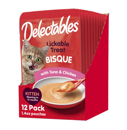 Picture of Delectables Bisque Kitten Lickable Wet Cat Treats - Tuna & Chicken (pack of 12) ( Packaging May Vary )
