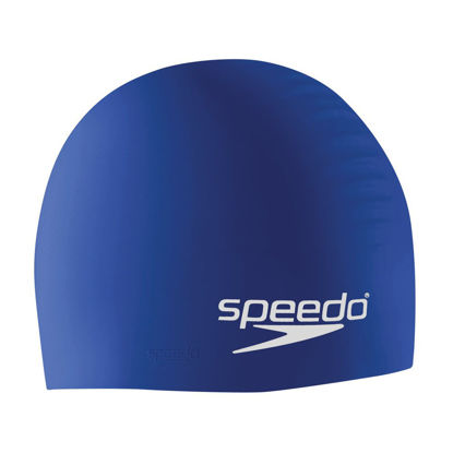 Picture of Speedo Unisex-Adult Swim Cap Silicone, Blue