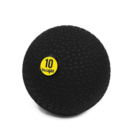 Picture of Yes4All Slam Ball, No-Bounce Ball for Exercise, Cross Training and Core Strength Workout 10lbs - Triangle Black