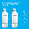 Picture of SodaStream Carbonating Bottle, 1 liter, White (Pack of 2)