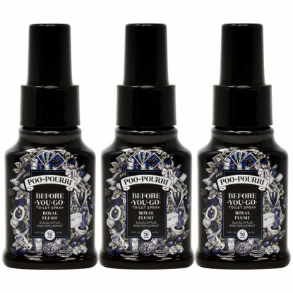 Picture of Poo-Pourri Royal Flush Before You Go Toilet Spray 1.4 Ounce Bottle, 3 Pack