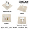 Picture of MicoYang Silicone Dish Drying Mat for Multiple Usage,Easy clean,Eco-friendly,Heat-resistant Silicone Mat for Kitchen Counter or Sink,Refrigerator or Drawer Liner Tapioca XXL 24 inches x 18 inches
