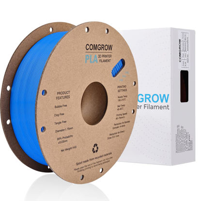 Picture of PLA 3D Printer Filament, 3D Printer PLA Filament 1.75mm, Dimensional Accuracy +/- 0.02 mm, 1KG Spool PLA Blue
