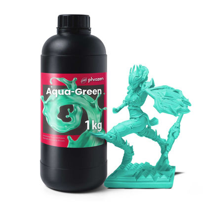 Picture of Phrozen Aqua Green Resin for 3D Printing,405nm LCD UV-Curing Photopolymer Resin for Low Shrinkage, Vivid Green Color, Low Odor, Non-Brittle (1KG)