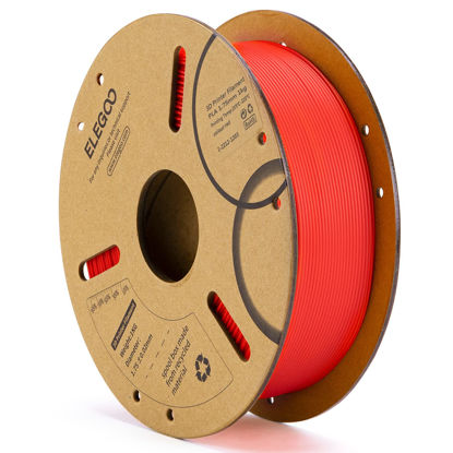 Picture of ELEGOO PLA Filament 1.75mm Red 1KG, 3D Printer Filament Dimensional Accuracy +/- 0.02mm, 1kg Cardboard Spool(2.2lbs) 3D Printing Filament Fits for Most FDM 3D Printers