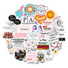 Picture of 100Pcs Physician Assistant Laptop Stickers, Physician Assistant Gifts for Women, PA Week Gifts, PA Gifts for Women, Physician Assistant Student Gifts, PA Student Gifts