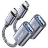 Picture of USB C to USB Adapter [2 Pack], JSAUX USB Type C Male to USB 3.0 Female OTG Cable Thunderbolt3 to USB Adapter Compatible with MacBook Pro/Air 2019 2018 2017, Samsung Galaxy S20 S20+ Ultra Note 10 S9 S8