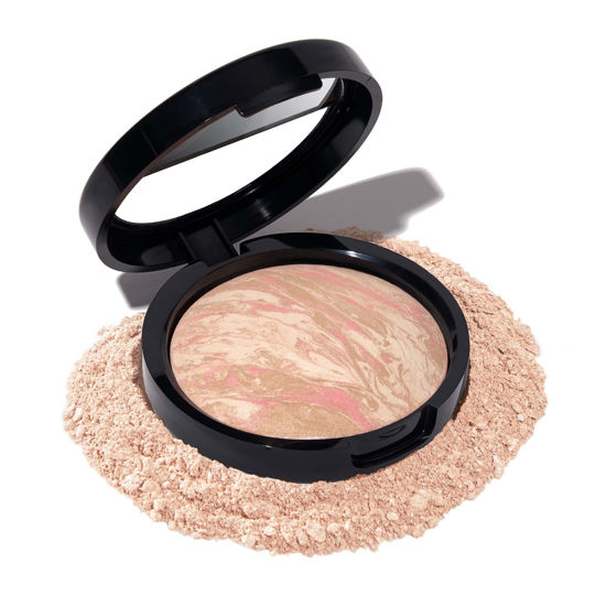 Picture of LAURA GELLER NEW YORK Award-Winning Baked Balance-n-Brighten Color Correcting Powder Foundation - Porcelain - Buildable Light to Medium Coverage - Demi-Matte Natural Finish