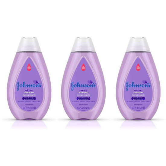 Picture of Johnson's Baby Calming Baby Shampoo with Soothing NaturalCalm Scent, Clear, 13.6 fl. oz (Pack of 3)