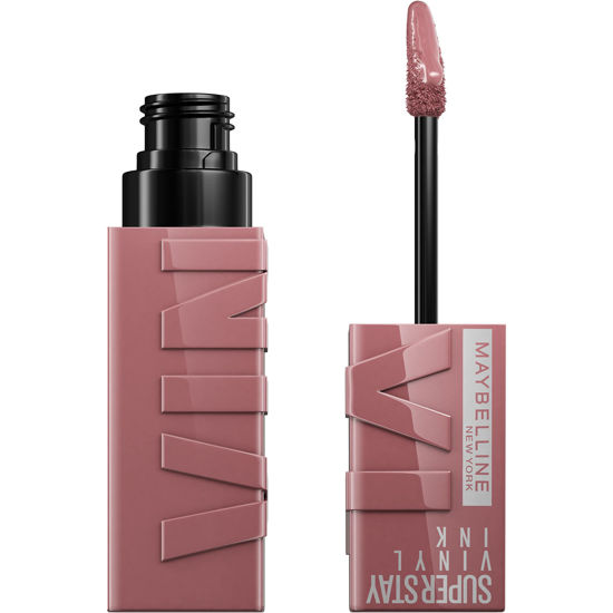 Picture of MAYBELLINE New York Super Stay Vinyl Ink Longwear No-Budge Liquid Lipcolor Makeup, Highly Pigmented Color and Instant Shine, Awestruck, Pink Lipstick, 0.14 fl oz, 1 Count