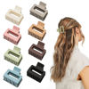 Picture of Medium Claw Hair Clips for Women Girls, 2" Matte Rectangle Small Hair Claw Clips for Thin/Medium Thick Hair, Hair Jaw Clips Nonslip Clips (8pcs Neutral Color)