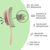 Picture of Ninabella Organic Detangling Hair Brush for Women, Men & Children - Does not Pull on Hair - Hair Straightening Brushes for Straight, Curly & Wet Hair - Unique Spiral Hairbrush