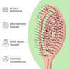 Picture of Ninabella Organic Detangling Hair Brush for Women, Men & Children - Does not Pull on Hair - Hair Straightening Brushes for Straight, Curly & Wet Hair - Unique Spiral Hairbrush