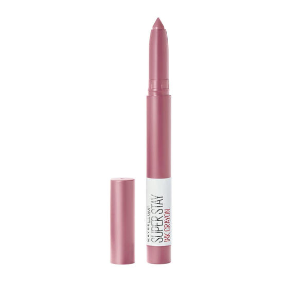 Picture of Maybelline New York Super Stay Ink Crayon Lipstick Makeup, Precision Tip Matte Lip Crayon with Built-in Sharpener, Longwear Up To 8Hrs, Seek Adventure, Warm Pink, 1 Count